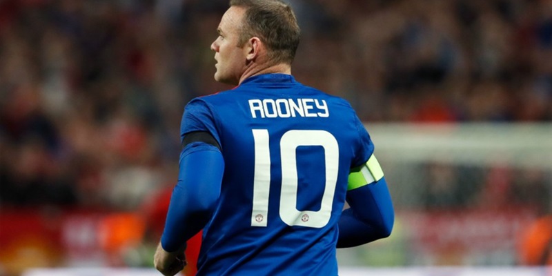 Số áo Rooney từng mặc dưới thời đội tuyển quốc gia